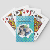 紙カスタムホールフォトブルードットテンプレート トランプ (裏面)