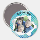 紙カスタムホールフォトブルードットテンプレート マグネット (正面/裏面)