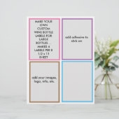 紙カスタムワインボトルラベルを大きく作る (スタンド正面)