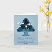 紙カットのクリスマスコンポジションのグリーティ企業のング カード (黄色い花)