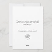 紙カットのクリスマスコンポジションのグリーティ企業のング シーズンカード (裏面)