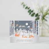 紙カットのクリスマスコンポジションのグリーティ企業のング ポストカード (スタンド正面)