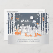 紙カットのクリスマスコンポジションのグリーティ企業のング ポストカード (正面/裏面)