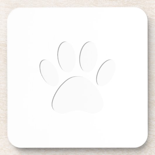 紙カットドッグポープリント コースター (正面)