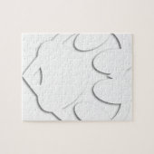 紙カットドッグポー及びハート形状 ジグソーパズル (横)