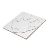 紙カットドッグポー及びハート形状 タイル (側面)