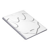 紙カットドッグポー及びハート形状 ノートブック (右側)