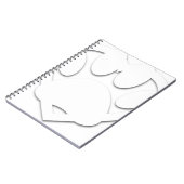 紙カットドッグポー及びハート形状 ノートブック (左側)