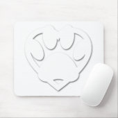 紙カットドッグポー及びハート形状 マウスパッド (マウス)