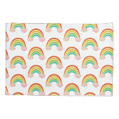 紙カットレインボーとピンクの雲 枕カバー (裏面)
