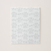 紙カット犬の手と骨のパターン ジグソーパズル (縦)