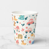 紙カップとカラフル 紙コップ (右)