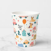 紙カップとカラフル 紙コップ (正面)