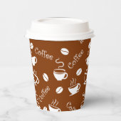 紙カップとコーヒーパターン 紙コップ (左)