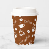 紙カップとコーヒーパターン 紙コップ (裏面)