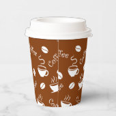 紙カップとコーヒーパターン 紙コップ (右)