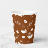 紙カップとコーヒーパターン 紙コップ (裏面)