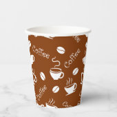 紙カップとコーヒーパターン 紙コップ (正面)