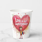 紙カップとバレンタインデーデザイン 紙コップ (裏面)