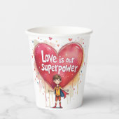 紙カップとバレンタインデーデザイン 紙コップ (正面)