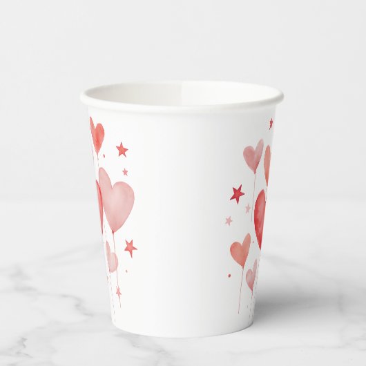 紙カップとバレンタインデーデザイン 紙コップ (左)