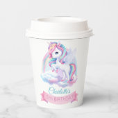 紙カップに魔法の誕生日パーティー。 紙コップ (裏面)