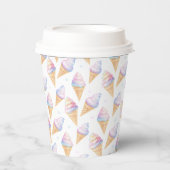 紙カップの誕生日おいしいアイスクリーム。 紙コップ (正面)