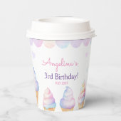 紙カップの誕生日おいしいアイスクリーム。 紙コップ (裏面)