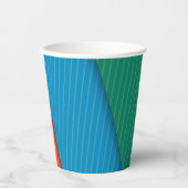 紙カップカラフル三角形 紙コップ (正面)