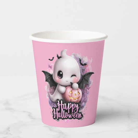 紙カップサイズ： 8oz紙カップ、ふた：なし 紙コップ (正面)