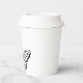 紙カップサイズ：8oz紙カップ、蓋：蓋 紙コップ (左)