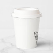 紙カップサイズ：8oz紙カップ、蓋：蓋 紙コップ (右)