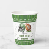 紙カップサッカー誕生日デコール一年下 紙コップ (裏面)