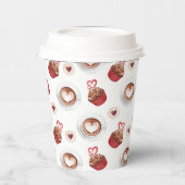 紙カップデザインコーヒーとケーキ 紙コップ (左)