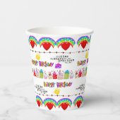 紙カップハッピーバレンタインデーハッピーバースデー 紙コップ (正面)