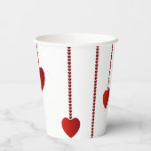 紙カップハッピーバレンタインデー赤いハート 紙コップ (裏面)