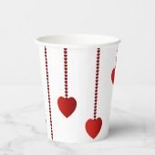 紙カップハッピーバレンタインデー赤いハート 紙コップ (右)