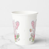 紙カップピンク象フローラ 紙コップ (右)