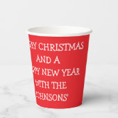 紙カップメリー"ChristMouse" 8 oz. 紙コップ (裏面)