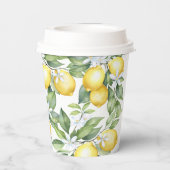 紙カップレモン柑橘類1歳の誕生日。 紙コップ (裏面)