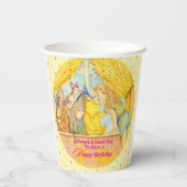 紙カップ女の子の誕生日パーティー 紙コップ (裏面)