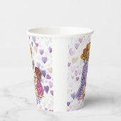 紙カップ小さな女の子とバビードール 紙コップ (左)