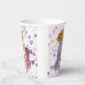 紙カップ小さな女の子とバビードール 紙コップ (右)