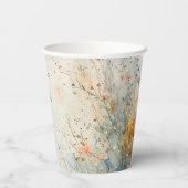 紙カップ水彩花+名前+日付 紙コップ (裏面)