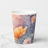 紙カップ水彩花+名前+日付 紙コップ (裏面)