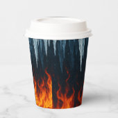 紙カップ火と氷の衝突 – 要素制御 紙コップ (左)