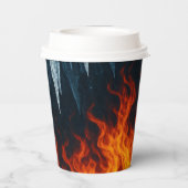 紙カップ火と氷の衝突 – 要素制御 紙コップ (裏面)