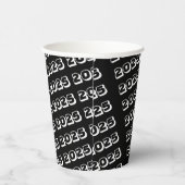 紙カップ白黒ストライプ2025 紙コップ (右)