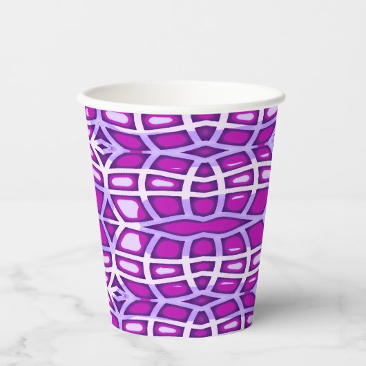 紙カップ紫鮮やか色クラシックデザイン 紙コップ (正面)