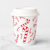 紙カップ – キャンディケーンズ（赤） 紙コップ (裏面)